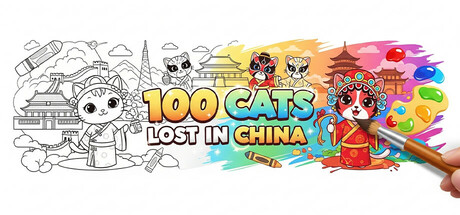 100 Cats Lost in China Find & Color